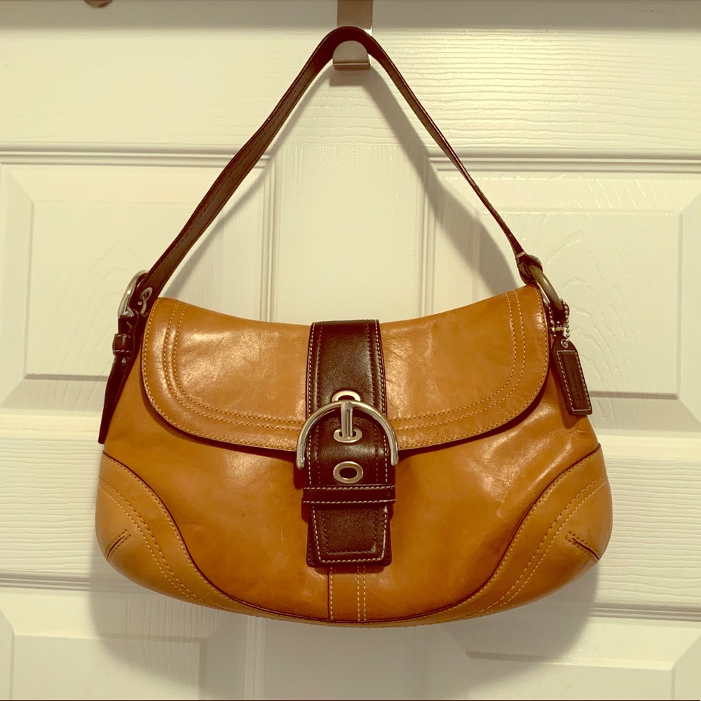 Lovely Coach bag - Brown with Buckle, EUC!